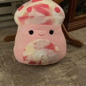 Pink and White Mushroom Squishmallow
